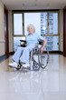 Elderly woman in a wheelchair