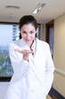 Beautiful doctor with pills