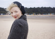 A woman at the beach