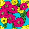 seamless wallpaper of cactus flowers