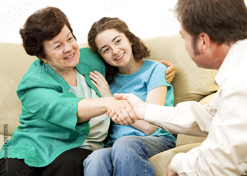 Photo: Mom and Teen with Counselor Mom and Teen with Counselor