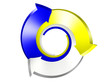 conceptual 3d rendered image of arrow
