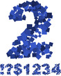 Flying squares font