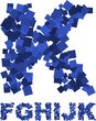 Flying squares font