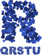 Flying squares font