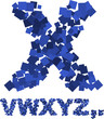 Flying squares font
