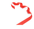 Shiny red satin ribbon