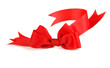 Beautiful red ribbon & bow isolated
