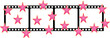 Film shape with stars - vector