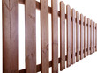 wooden fence isolated on white background