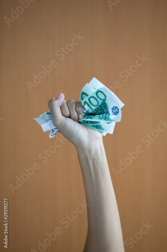 Photo: Holding euros Holding euros
