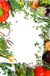 Beautiful fresh vegetable frame. Healthy food consept.