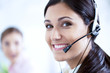 Woman with a headset