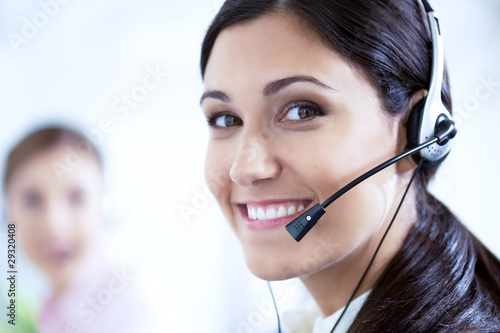 Photo: Woman with a headset Woman with a headset