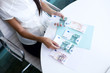 Woman counting money