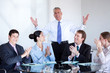 Business team applauding