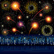 Fireworks in the city Fireworks in the city
