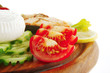 salmon, lemon and soft cheese