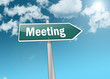 Signpost "Meeting"