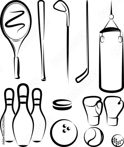 Vector: set of sport items set of sport items