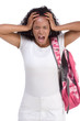 depressed ethnic African-American black young woman