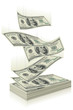 money falling