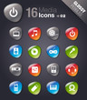 Glossy Peebles - Media Icons 02