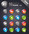 Glossy Peebles - Media Icons 01
