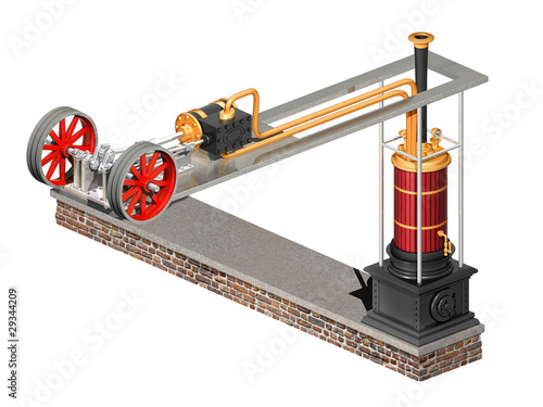 Illustration: Impossible steampunk engine Impossible steampunk engine