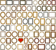 83 picture gold frames with a decorative pattern