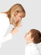 Mother scolding her son Mother scolding her son