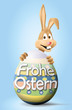 Hase hinter Ei - Frohe Ostern Hase hinter Ei - Frohe Ostern