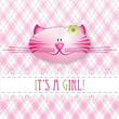 "It's a girl!" baby card