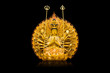 The images of Guanyin on black background The images of Guanyin on black background