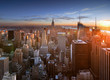 Sunset over manhattan