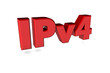 Illustration: IPv4 rot 3d IPv4 rot 3d