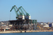 Cranes and scrapyard