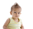 little boy with funny hairstyle