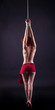 naked red woman tied up with rope