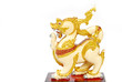 Golden Lion statue isolated Golden Lion statue isolated