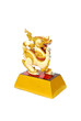 Golden Lion statue isolated