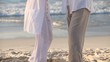 Elderly man dancing with his wife