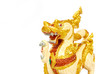 Golden Lion statue isolated Golden Lion statue isolated