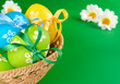 Easter eggs in the basket