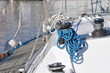 winch poulie et cordes sur voilier