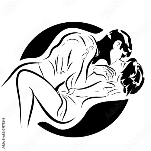 Illustration : croquis en noir et blanc couple érotique croquis en noir et blanc couple érotique