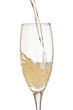 A glass of champagne