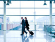 blurred commuters walking by blurred commuters walking by