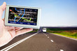 gps in a man hand.