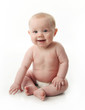 Smiling baby sitting up